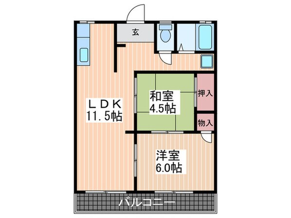 フォーブル舛見　B棟の物件間取画像